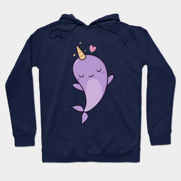 Cute Kawaii Narwhales love hearts Hoodie by happinessinatee